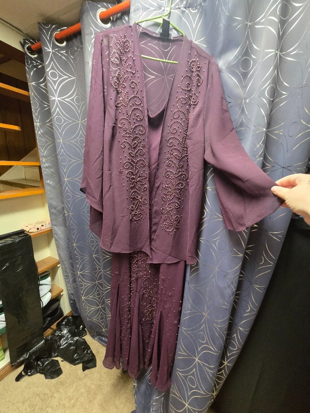Purple beaded Catherine's Dress with Jacket